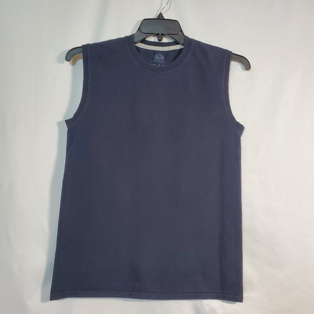 Fruit of the Loom Men's Sleeveless Black Muscle Shirt Size Small